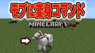 MODなし　４つのコマンド で好きなモブに変身　Minecraft