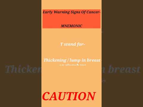 Early Warning Signs Nursing Mnemonic (CAUTION ) #cancer #cancersigns # ...