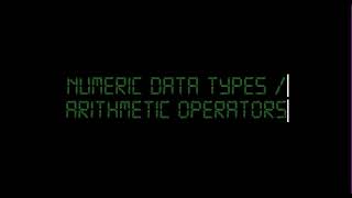 Numeric Data Types & Arithmetic Operators