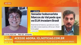 Vira-latismo: Senador bolsonarista Marcos do Val pede que EUA invadam o Brasil