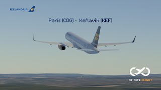 Infinite Flight Live 26.2 IcelandAir B752 CDG-KEF