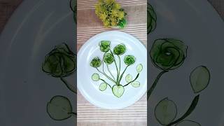 Cucumber Carving ideas l Salad decorations ideas #diy #saladcarving #cookwithsidra #shorts #crafts