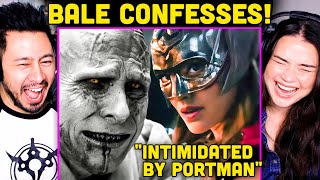 CHRISTIAN BALE Confesses "Intimidated by Natalie Portman" REACTION | Thor Love & Thunder Red Carpet