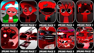 Phase 1 VS Phase 2 VS Phase 3 VS Phase 4 VS Phase 5 VS Phase 6 VS Phases 7-10 in Incredibox Sprunki!