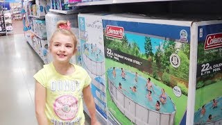 BUYING THE BIGGEST POOL AT WAL-MART! | Sam \u0026 Nia