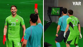 WHAT HAPPENS IF YOUR GK GOT RED CARD IN FIFA FC AND EFOOTBALL 2024 in PS5!