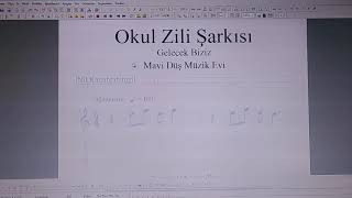 MEB Yeni Okul Zili Şarkısı Gelecek Biziz Nil Karaibrahimgil Nota