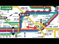 東京のjrの「普通」「快速」「通勤快速」などの停車駅を1枚に表した結果がこちらです。