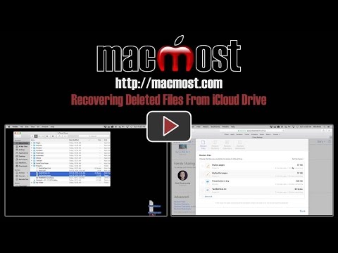 Recovering Deleted Files From iCloud Drive (#1167) Recovering Deleted Files From iCloud Drive (#1167)