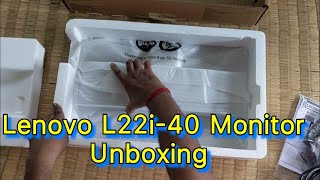 Unboxing of Lenovo L22i-40 Monitor ,21.5 inch