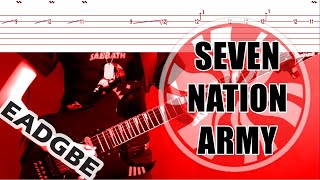 SEVEN NATION ARMY - How to play in standard tuning no slide TAB - guitar cover and lesson tutorial