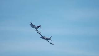 MIG 15 and T-33 Historical Squadron Norwegian Air Force - Clacton Airshow 23rd August 2019