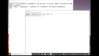 Python Tutorial #5 - User input and Concatenation