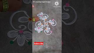 4x2 dots simple rangoli designs #shorts #rangoli #muggulu #kolam #ytshorts