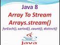Java 8 | How to convert an Array To Stream | Sort Array | Remove duplicate from array using Java 8