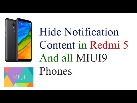 How to Hide and Lock Notification content in Redmi 5 and other MIUI Phones How to Hide and Lock Notification content in Redmi 5 and other MIUI Phones