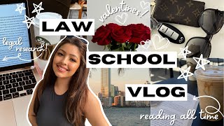 law school day in the life: late night study vlogs, valentines, kayaking, property law