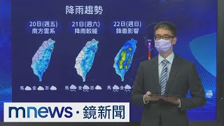 週末梅雨鋒面報到！　北部氣溫下降到20度｜#鏡新聞