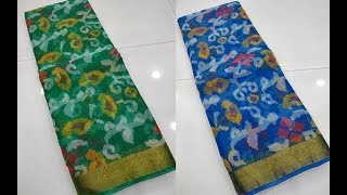 New Pochampally Ikkat Printed Cotton Sarees || Pure Pochampally Handloom Ikat Saree Best Price