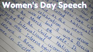 Women's Day Speech | International Women Day Speech in English | 8th March Women Day Speech