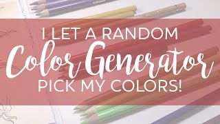 I let a RANDOM COLOR GENERATOR pick my colors! - A PencilStash Tutorial