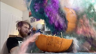 EXPLODING A GLITTER PUMPKIN!