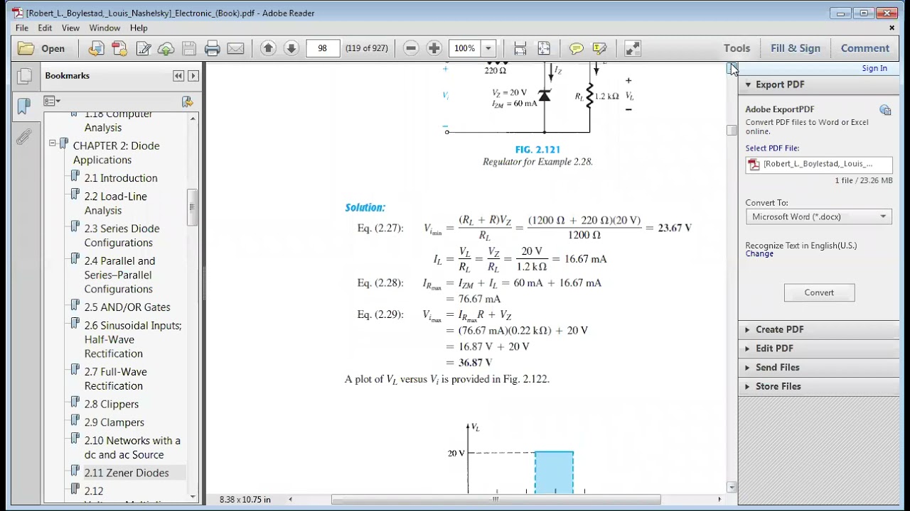 EDC 2021: Zener Diode, Fixed Vi And Fixed R With Example - YouTube