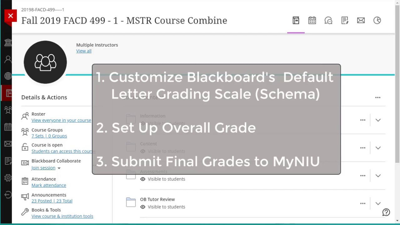 Submitting Final Grades In Blackboard From The Ultra Course View - YouTube