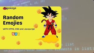 Random Emojis Generator using HTML, CSS & JavaScript 😎✨