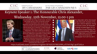 CIC Winnipeg Foreign Policy by Canadians Human Security Conference: The Hon. Chris Alexander