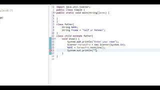 Inheritance Program || Java Program || Hindi/Urdu || Parwaz Pro