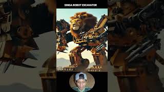 BEGINILAH JIKA SINGA MENJADI ROBOT EXCAVATOR ‼️ REACTION #shorts #reaction #yearofyou