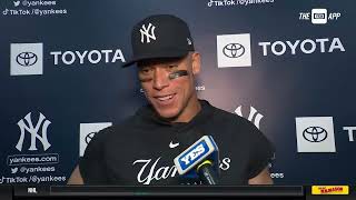 Aaron Judge on Juan Soto's bases-clearing 2B, how he's feeling at the plate