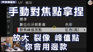 【阿黎講攝影】手動對焦怎樣拿捏  放大、裂像、峰值亮點  你會用那種方法？｜Manual Focusing Techniques