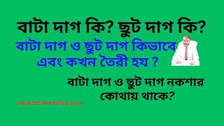 বাটা দাগ ও ছুট দাগ কি ? কিভাবে এবং কখন তৈরী হয ? নকশার কোথায় থাকে?