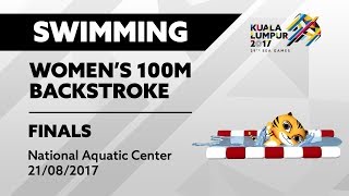 KL2017 29th SEA Games |  Swimming - Women's 100m Backstroke FINALS | 21/08/2017