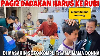 PAGI2 KE RUBI ALHAMDULILAH MENANG!MASAK SOTO KOMPLIT DI RUMAH MAMA DONNA DINGIN2 ENAK(GREBEK DAPUR)