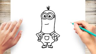 How To Draw Kevin The Minion Step by Step