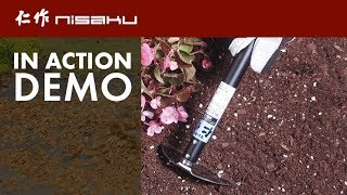 NJP110 - Nisaku Kusakaki Japanese Stainless Steel Handheld Garden Hoe - Live Demo