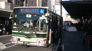 【なんか最近しょっちゅう見てる気がする】京都市バス 三菱ふそうエアロスター(3784号車) 11系統  四条河原町(Dのりば)発車