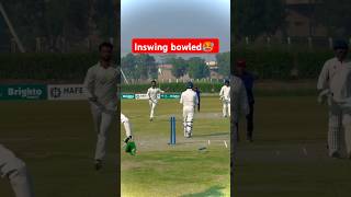 Inswing bowled🥵 😲 🤯 #inswingbowling #outswing #bhuvneshwarkumar #arshdeepsingh #bhuvi #shortsfeed