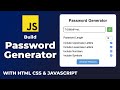 How to build a Password Generator App using HTML CSS & JavaScript