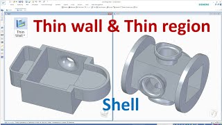 Solid Edge Tutorials #26 | How to use Thin Wall & Thin Region feature ( Shell Command )