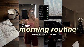 7AM *PRODUCTIVE* MORNING ROUTINE (Winter Edition) (as a college student) | vlog style