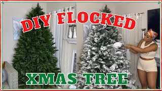 HOW TO TURN A $40 TREE INTO A $500 TREE | EASY DIY Flocked Christmas Tree