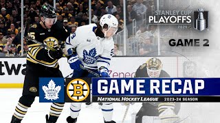 Gm 2: Maple Leafs at Bruins 4/22 | NHL Highlights | 2024 Stanley Cup Playoffs