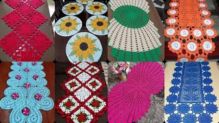 Crochet Table Cover \u0026 Runner Square/Round🎀Crochet Table Cover/Crochet Mat/Round/Square Crochet Cover