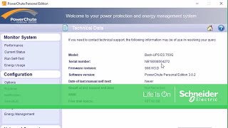 Determining UPS Model & Serial Number from PowerChute Personal Edition | Schneider Electric Support