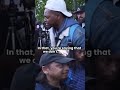 muslim preacher runs away from godlogic at speakers corner quran islam shorts religion god