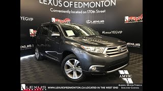 Used Gray 2012 Toyota Highlander Limited Walkaround Review Ponoka Alberta